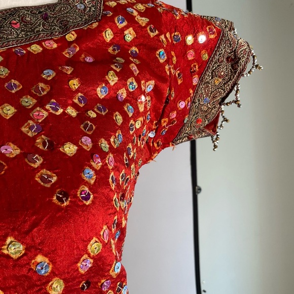 Vibrant Dopamine Bollywood Outfit in a Stunning Array of Colors, Hand Made - Picture 6 of 16